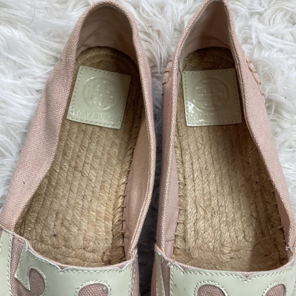 Tory Burch Poppy Pink Espadrilles slip-on Flats Size 10 - Picture 6 of 7